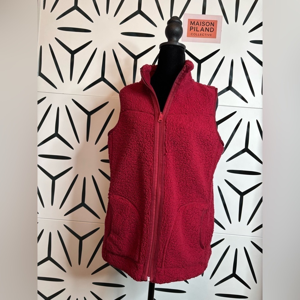 Republic Industry Cozy Deep Red Reversible Vest Size L - Picture 3 of 16